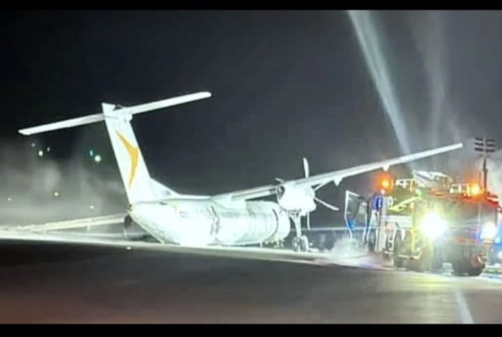 എയര്‍ കാനഡ വിമാനം ലാന്‍ഡിങ്ങിനിടെ തീപ്പിടിച്ചു; ഒഴിവായത് വന്‍ ദുരന്തം, ഞെട്ടിക്കുന്ന ദൃശ്യങ്ങള്‍