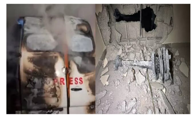 മാധ്യമപ്രവർത്തക​രുടെ ​ വാഹനത്തിനുനേരെ ഇസ്രായേൽ ആക്രമണം;അഞ്ച് പേർ കൊല്ലപ്പെട്ടു