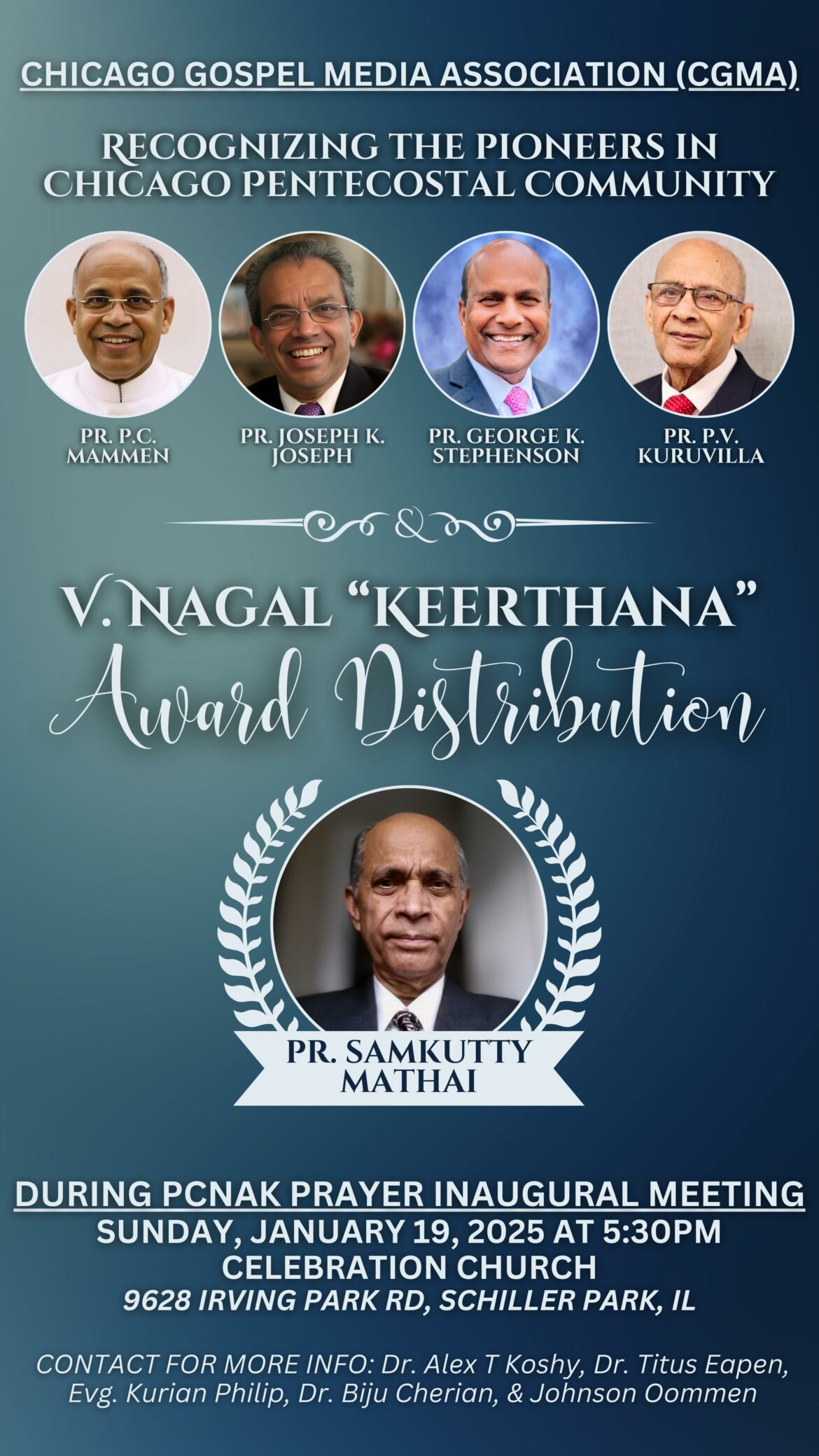 പിസിനാക്ക് പ്രയർലൈൻ ഉദ്ഘാടനവും ലോഗോ പ്രകാശനവും ജനുവരി 19 ന്