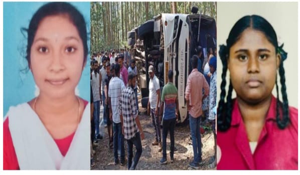 മൂന്നാര്‍ എക്കോ പോയിൻ്റിൽ ടൂറിസ്റ്റ് ബസ് മറിഞ്ഞ് മൂന്ന് വിദ്യാർത്ഥികൾ മരിച്ചു