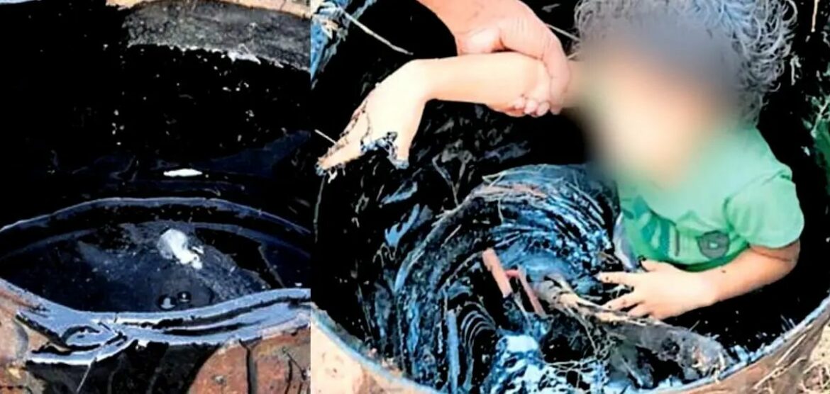 ടാര് വീപ്പയില് ഒളിച്ചിരുന്നു, അരയോളം ടാറില് മുങ്ങി നാല് വയസുകാരി; കുടുങ്ങിക്കിടന്നത് രണ്ട് മണിക്കൂര്