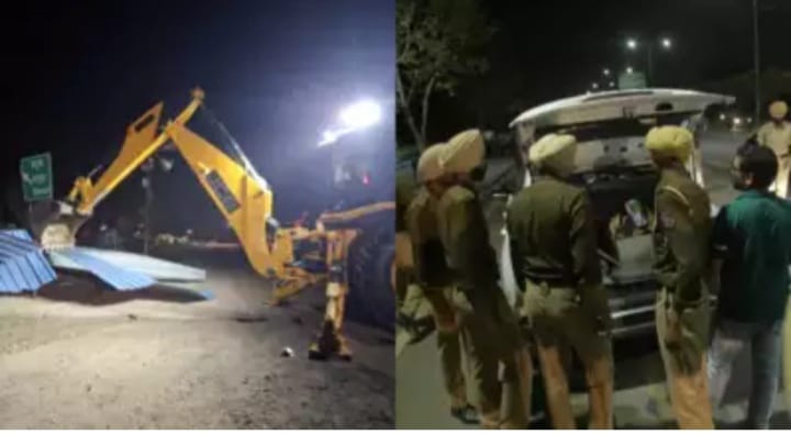 അതിര്‍ത്തികളിലെ കര്‍ഷക പ്രതിഷേധ വേദികള്‍ പൊളിച്ച് നീക്കി പഞ്ചാബ് പൊലീസ്; നേതാക്കള്‍ കസ്റ്റഡിയില്‍ തുടരുന്നു