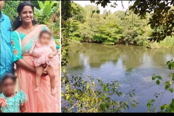 മുത്തോലി മുൻ പഞ്ചായത്ത് വൈസ് പ്രസിഡൻ്റും രണ്ട് കുഞ്ഞുങ്ങളും പുഴയിൽ ചാടി ജീവനൊടുക്കി