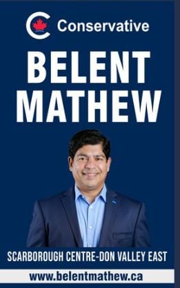 കനേഡിയൻ തിരഞ്ഞെടുപ്പിലെ മലയാളി സാന്നിധ്യമായി ബെലന്റ് മാത്യു