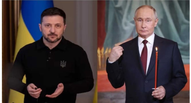 യുക്രെയ്നുമായി നേരിട്ട് ചർച്ചയ്ക്ക് ഒരുക്കമെന്ന് പുടിൻ; സാധാരണക്കാർക്ക് നേരെയുള്ള ആക്രമണം റഷ്യ അവസാനിപ്പിച്ചാൽ ആലോചിക്കാമെന്ന് സെലൻസ്‌കി