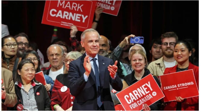 കാനഡയിൽ ചരിത്രം തിരുത്തിക്കുറിച്ച് ലിബറൽ പാർട്ടി; പ്രധാനമന്ത്രിയായി മാർക്ക് കാർണി തുടരും