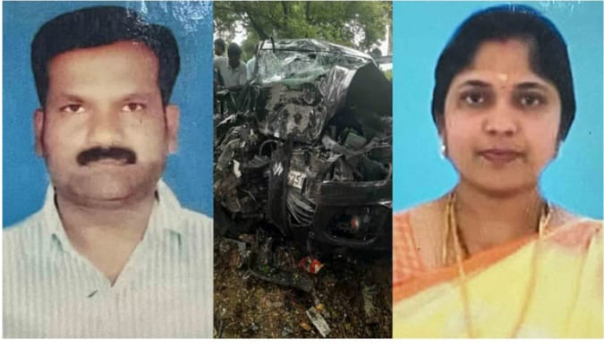 തമിഴ്‌നാട് തിരുപ്പൂരില്‍ വാഹനാപകടം; മൂന്നാറിൽ നിന്നുള്ള മലയാളി കുടുംബത്തിലെ മൂന്നുപേര്‍ മരിച്ചു