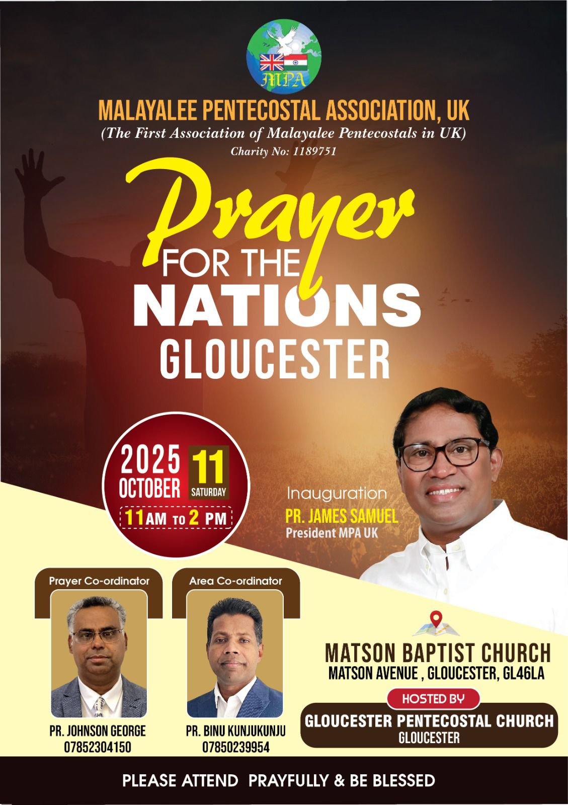 മലയാളി പെന്തക്കോസ്ത് അസോസിയേഷൻ- യു.കെ. പ്രാർത്ഥനാ ദിനം