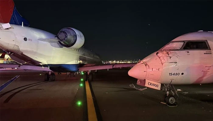 ലാൻഡിങ്ങിനിടെ വിമാനങ്ങള്‍ കൂട്ടിയിടിച്ച്‌ അപകടം; വിമാനച്ചിറക് വേര്‍പെട്ടു, സംഭവം ലാഗ്വാര്‍ഡിയ വിമാനത്താവളത്തില്‍