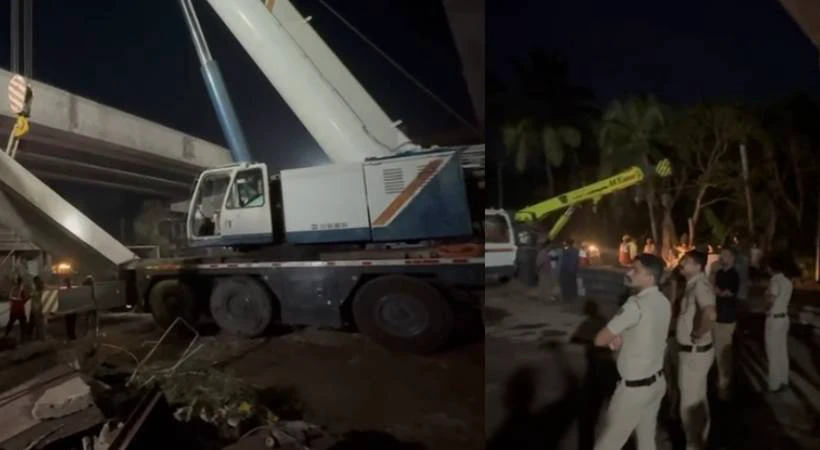 അരൂരില്‍ നിര്‍മാണത്തിലിരുന്ന ആകാശപാതയുടെ ഗര്‍ഡറുകള്‍ തകര്‍ന്ന് വീണു; പിക്കപ്പ് ഡ്രൈവര്‍ക്ക് ദാരുണാന്ത്യം