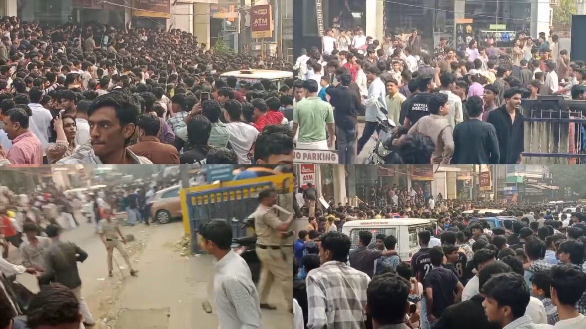 ഒരു രൂപക്ക് ഷൂ നൽകുമെന്ന വാഗ്ദാനം; കോഴിക്കോട്ട് സംഘർഷം, പൊലീസ് ലാത്തി വീശി, കടയുടമകൾ കസ്റ്റഡിയിൽ