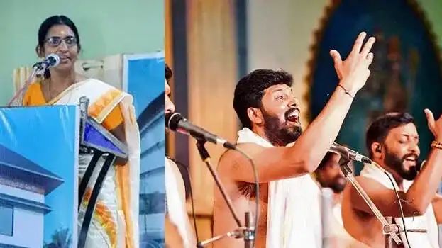 ക്ഷേത്രത്തില്‍ ക്രിസ്‌തീയഗാനം പാടിയതില്‍ വിമര്‍ശനം; വിവാദങ്ങളുണ്ടാക്കി നാടിന്റെ മതസൗഹാര്‍ദം തകര്‍ക്കരുതെന്ന് ക്ഷേത്ര കമ്മിറ്റി