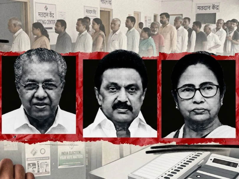കേരളത്തിലും തമിഴ്നാട്ടിലും ബംഗാളിലും ഭരണവിരുദ്ധ തരംഗം; കേരളത്തിൽ യുഡിഎഫ് തരംഗം