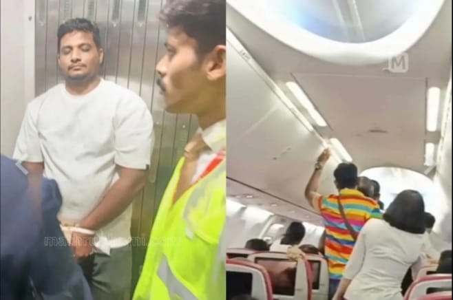 ആകാശത്തുവെച്ച് വിമാനത്തിന്റെ വാതിൽ തുറക്കാൻ ശ്രമം; മലയാളി പിടിയിൽ