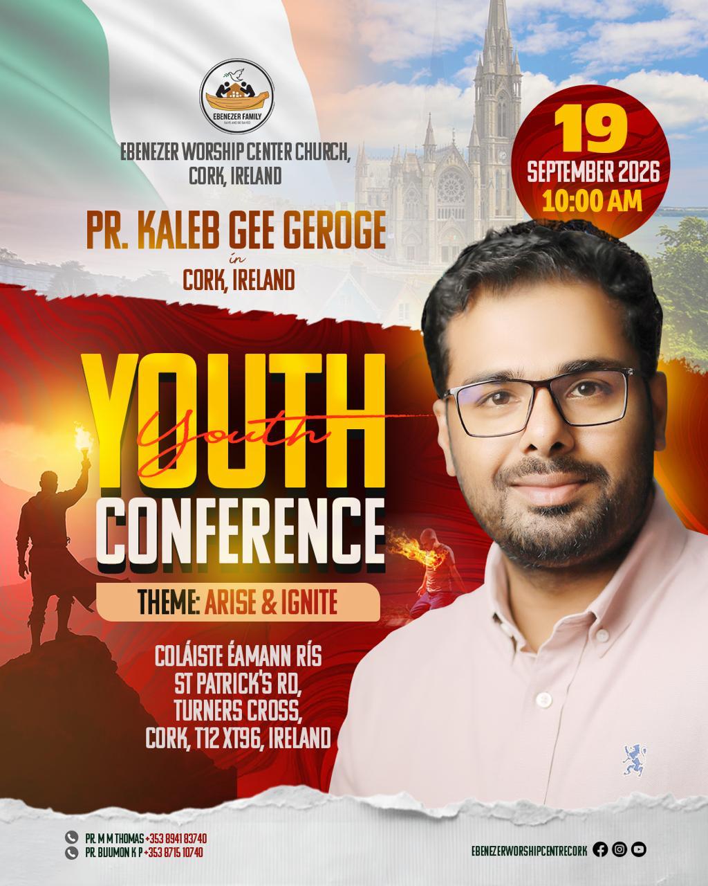 കോർക്ക് ഏബേനസർ ദൈവസഭയിൽ സെപ്റ്റംബർ 19 ശനിയാഴ്ച ഏകദിന യുവജന ക്യാമ്പ്