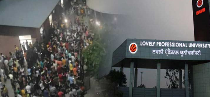 പെണ്‍കുട്ടിയെ പീഡിപ്പിച്ചെന്ന് ആരോപണം; വിദ്യാര്‍ത്ഥികള്‍ ക്യാമ്പസ് അടിച്ചുതകര്‍ത്തു, നിരവധി വാഹനങ്ങള്‍ക്ക് തീയിട്ടു