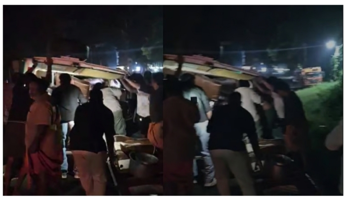 വയനാട്ടിൽ ട്രാവലർ തലകീഴായി മറിഞ്ഞ് രണ്ട് പേർക്ക് ദാരുണാന്ത്യം; അപകടത്തിൽപ്പെട്ടത് കർണാടക സ്വദേശികൾ
